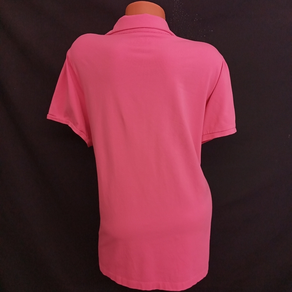 22/24W PINK L.a. blues perfect fit stretch FLAT sequins v neck detail collar top - Picture 4 of 9
